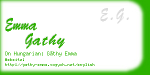 emma gathy business card
